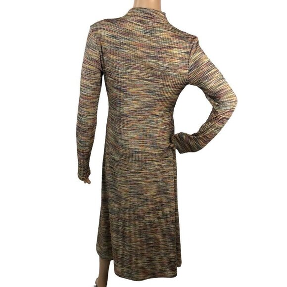 Samsoe Samsoe Size S Lydia Ribbed Knit‎ Midi Sweater Dress Multicolor A-Line - Picture 8 of 12